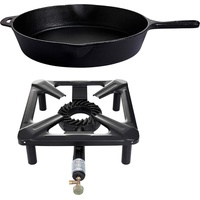 Paella World Hockerkocher-Set mit Gusseisenpfanne Ø 35 cm -