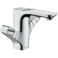 Hansgrohe Axor Urquiola 2-Griff-Waschtischarmatur 120 mit Zugstangen-Ablaufgarnitur - brushed