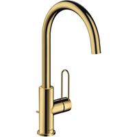 Hansgrohe Axor Uno Einhebel-Waschtischmischer 240 mit Bügelgriff, Zugstangen-Ablaufgarnitur, polished