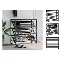 VidaXL Schuhregal Braun Eichen-Optik 90x30x85 cm Holzwerkstoff