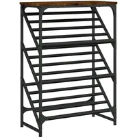VidaXL Schuhregal Räuchereiche 60x30x85 cm Holzwerkstoff