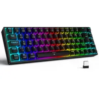 TECURS Gaming Tastatur Rote Schalter DE