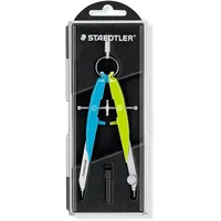 Staedtler Mars comfort 556 Präzisions-Geometriezirkel, neonblau/grün, Klappdeckeletui (556 00-N1)