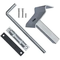 Estexo Auflaufbock-Bodenschieber Anschlag für Tore Zäune Set Verzinkt