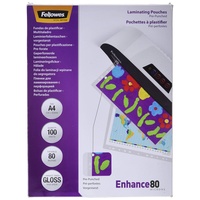 Fellowes Laminierfolien glänzend, 80 Mikron A4,