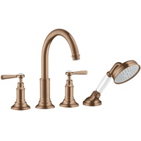 Hansgrohe Axor Montreux 4-Loch Fliesenrandarmatur mit Hebelgriff - brushed