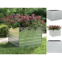 VidaXL Garten-Hochbeet 100x100x77 cm Verzinkter Stahl Silber