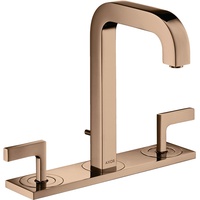 Hansgrohe Axor Citterio 3-Loch Waschtischarmatur 170, Zugstangen-Ablaufgarnitur, Auslauf 140mm,