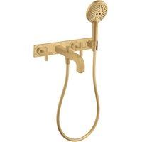 Hansgrohe Axor Citterio 3-Loch Wannenarmatur mit Kreuzgriffen und Platte