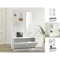 VidaXL 3-tlg. Flurmöbel-Set Weiß Holzwerkstoff