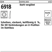 Industrial Quality Supplies DIN 6918 Scheibe vierkant Stahl C45