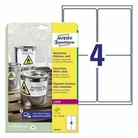 Avery Zweckform wetterfeste Folienetiketten L4774-8 weiß 99,1 x 139,0