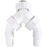 Xavax Doppel-Geräteanschlusstülle mit Rückflussverhinderer, für Unterputz-Siphon (00220746)