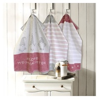 Dyckhoff Geschirrtücher Wichtel rot 50,0 x 70,0 cm, 3