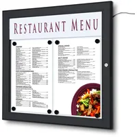 Showdown Menütafel Magnetisch A4 quer - Aluminium / Stahl