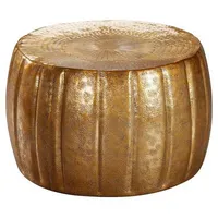 Wohnling Couchtisch Gold Metall rund 60x36x60 cm
