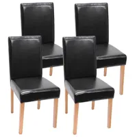 MCW 4er-Set Esszimmerstuhl Stuhl Küchenstuhl Littau MVG-zertifiziert ~ Kunstleder,