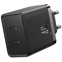 Joyroom JR-TCF09 Schnellladegerät 2x USB-C 40W - Schwarz