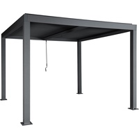 Mendler Pergola MCW-L46 Anthrazit 10 cm Alu-Gestell 3 x