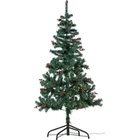 Infactory Weihnachtsbaum mit roten Beeren, 180 cm, 364 Zweige,