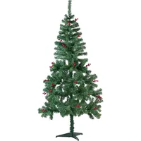 Infactory Weihnachtsbaum mit roten Beeren, 180 cm, 364 Zweige,