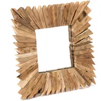 Creedwood Wandspiegel, Braun, Holz, 50x50x5 cm, Spiegel, Wandspiegel