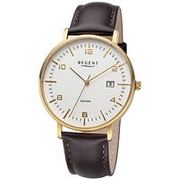 REGENT Herren Armbanduhr Analog dunkelbraun URF1517