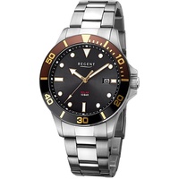 REGENT Herren Solaruhr Analog silber URF1545