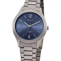 REGENT Herren Armbanduhr Analog Metallarmband grau URF1438