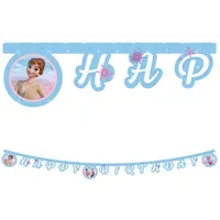 Procos 93844 - Banner Happy Birthday, Frozen 2 Wind