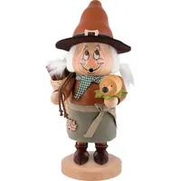 Christian Ulbricht GmbH Räuchermann Wichtel Waldweibl 31,5 cm braun/bunt