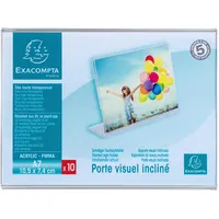 Exacompta 10x Set - 10 Tischaufstellern A7, horizontal, Exacryl