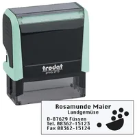 Trodat Textstempel, individualisierbar printy 4913 selbstfärbend schwarz mit Logo