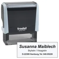 Trodat Textstempel, individualisierbar printy 4913 selbstfärbend schwarz ohne Logo