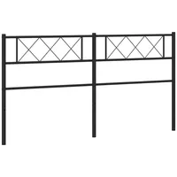 VidaXL Kopfteil Metall Schwarz 180 cm