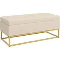 Homcom Sitzbank Truhenbank Beige 110 x 44 x 49