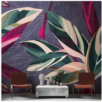 A.S. Creations A.S. Création Livingwalls Fototapete Modern Dschungeltapete Lila