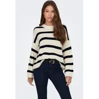 JDYJUSTY L/S Stripe Pullover Schwarz/Weiß XL