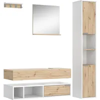 Vicco Henri 5-tlg. Weiß/Artisan-Eiche