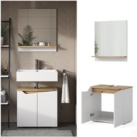 Vicco Badmöbel-Set Marelle Weiß/Artisan-Eiche 2 Teile