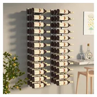 VidaXL Wand-Weinregal für 36 Flaschen 2 Stk. Weiß Eisen