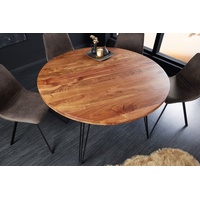 Riess-Ambiente Esstisch SCORPION 120cm natur Massivholz Hairpin Legs Retro