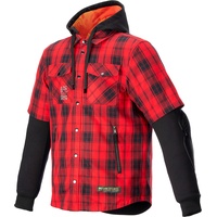 Alpinestars MO.ST.EQ Tartan Textiljacke - Rot/Schwarz / 3XL
