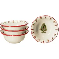 Mambocat 4er Set Maestro Natale Weihnachten, Müslischale aus Keramik