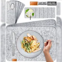 MIQIO 18 er Set Tischsets 6 Platzsets, Bestecktaschen Glasuntersetzer,