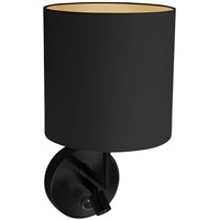 Steinhauer Wandleuchte H 37 cm E27 schwarz