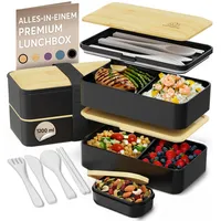 Umami Lunchbox Erwachsene, Auslaufsichere Bento Box mit Fächern und