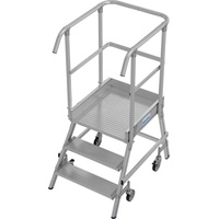 Krause Podestleiter fahrbar, einseitig begehbar