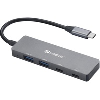 Sandberg USB-C to 2xUSB-A + 2xUSB-C Hub - Grau