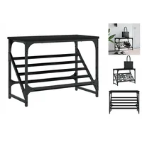VidaXL Schuhregal Schwarz 60x30x45 cm Holzwerkstoff